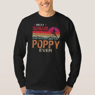 Camiseta Vintage Best Snowboard Poppy Ever Dia de os pais