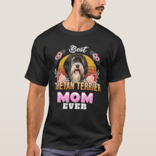 Camiseta Vintage Best Tibetan Terrier Mãe Dia de as mães
