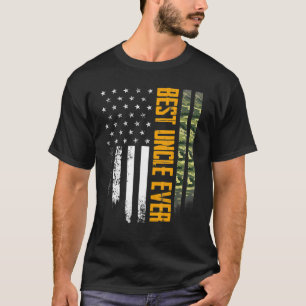 Camiseta Vintage Best Tio Ever Camo American Flag Distantes
