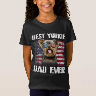 Camiseta Vintage Best Yorkie Pai Alguma Vez Sinalizador Par