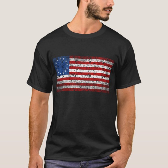 Camiseta Vintage Betsy Ross Flag (Frente)