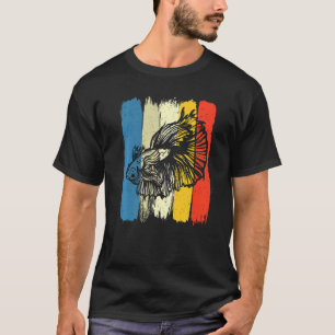 Camiseta Vintage Betta Fish Tank Aquarium Peixes Retro