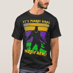 Camiseta Vintage Bigfoot Lover Costume Feliz Mardi Gras Gif