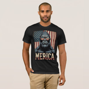 Camiseta Vintage Bigfoot Merica 4° de julho patriótico