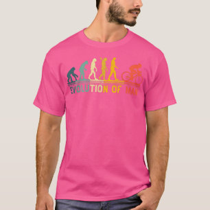 Camiseta Vintage Biking Biker Ciclista Funny Evolution Man 