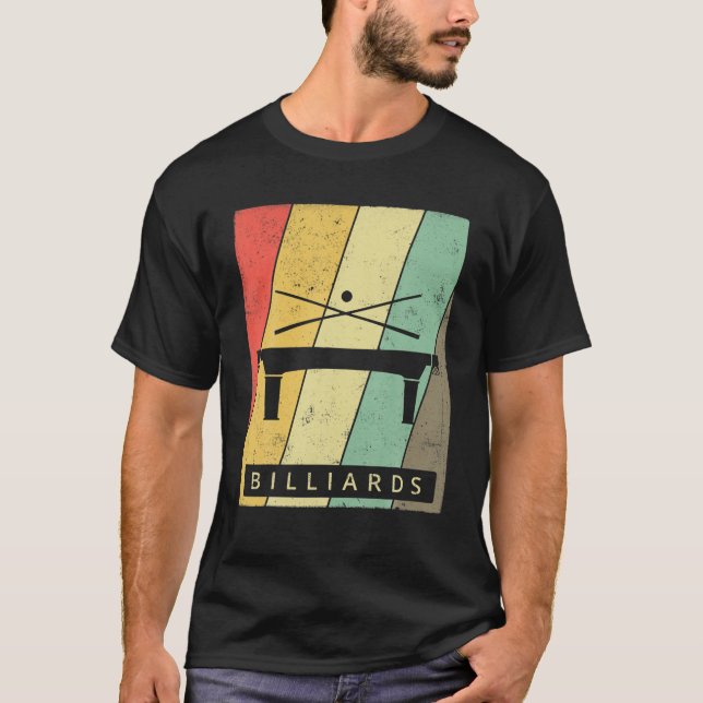 Camiseta Vintage Billiards Sport Retro Poster (Frente)