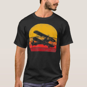 Camiseta Vintage BiPlane Aviator Piloto Funny Biplane Airpl