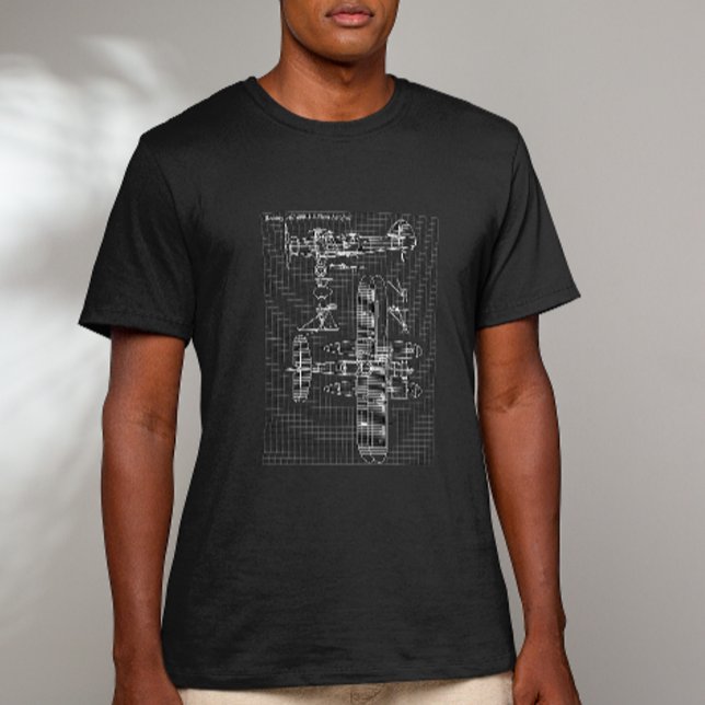 Camiseta Vintage Biplane Blueprint – Aviation Art (Vintage Biplane Blueprint – Aviation Art T-Shirt)
