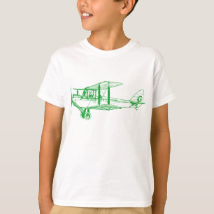 Camiseta Vintage Biplane - Grass Green