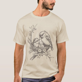 Camiseta Vintage Bird In Nest