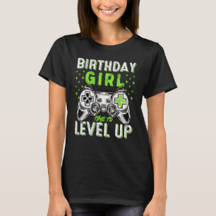 Camiseta Vintage Birthday Girl Time to Level Up Video Game