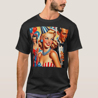 Camiseta Vintage Birthday Illustration 