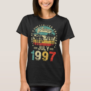 Camiseta Vintage Birthday Incrível desde julho de 1997