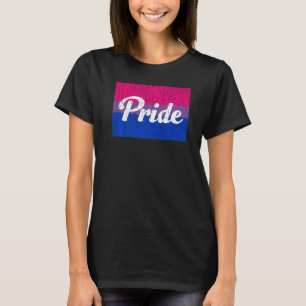 Camiseta Vintage Bisexual Orgulho gay Rainbow Word