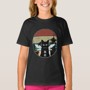 Camiseta Vintage Black Cat Art Design
