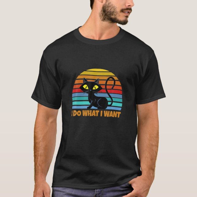 Camiseta Vintage Black Cat Lover (Frente)