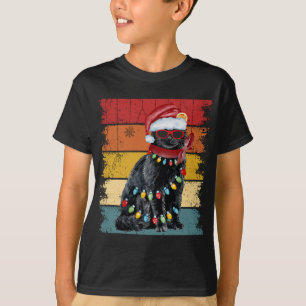 Camiseta Vintage Black Cat Luzes de Natal Cat Gover Chris