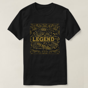 Camiseta Vintage Black Dourado Legenda Retirement