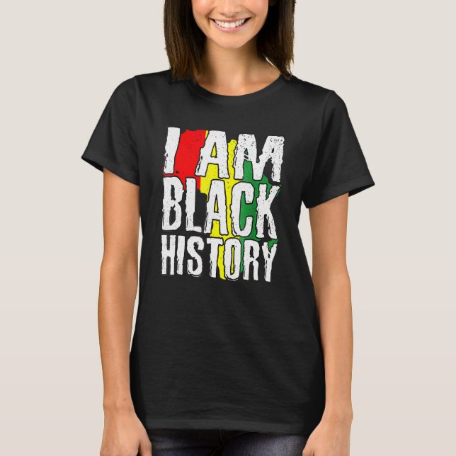 Camiseta Vintage Black History Month Shirt Fist (Frente)