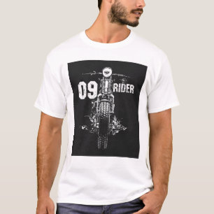 Camiseta Vintage Black Moto 09 Rider Graphic Tee