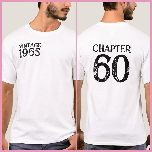 Camiseta Vintage Black & White Stylish Birthday (Criador carregado)