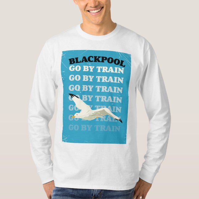Camiseta Vintage Blackpool poster (Frente)