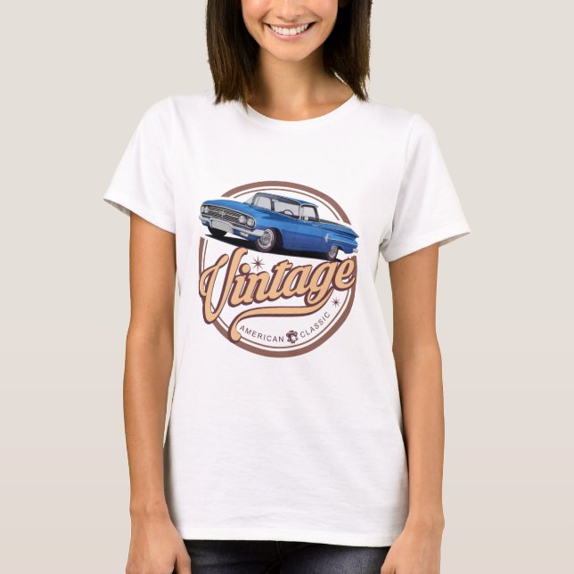 Camiseta Vintage Blue El Camino (Frente)