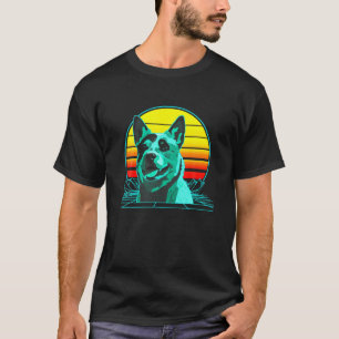 Camiseta Vintage Blue Heeler Vaporwave