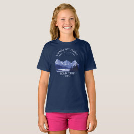 Camiseta Vintage Blue Mountain Lake Sunset