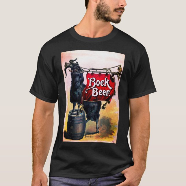 Camiseta Vintage Bock Beer Poster (Frente)