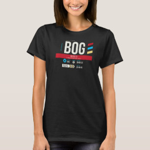 Camiseta Vintage Bogota BOG Código do Aeroporto Retro Viage