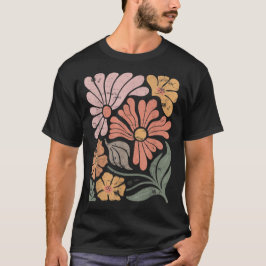 Camiseta Vintage Boho Wildflower Graphic