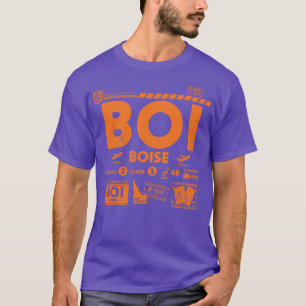 Camiseta Vintage Boise Airport Code Viagem Day Retro Tr