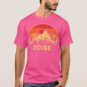 Camiseta Vintage Boise Idaho Montanhas De Id Ao Exterior, C