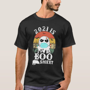 Camiseta Vintage Boo Halloween Ghost Em Mask Funny 2021 É