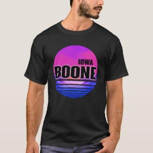 Camiseta Vintage Boone Vaporwave Iowa