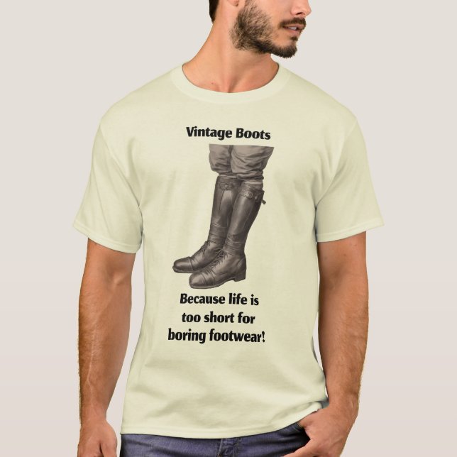 Camiseta Vintage Boots T-Shirt (Frente)