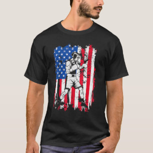 Camiseta Vintage Boxer American Flag US Boxer Patri