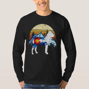 Camiseta Vintage Boxer German Boxer Dog Colorado Flag Sunse
