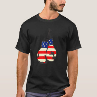 Camiseta Vintage Boxing Gloves American Flag