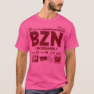 Camiseta Vintage Bozeman BZN Código do Aeroporto BZN Viagem