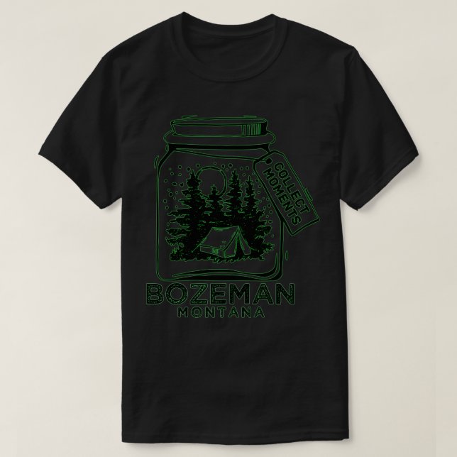 Camiseta Vintage Bozeman, Montana Souvenir (Frente do Design)