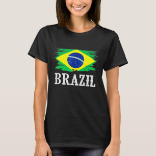Camiseta Vintage Brasil Flag I Love Brasil