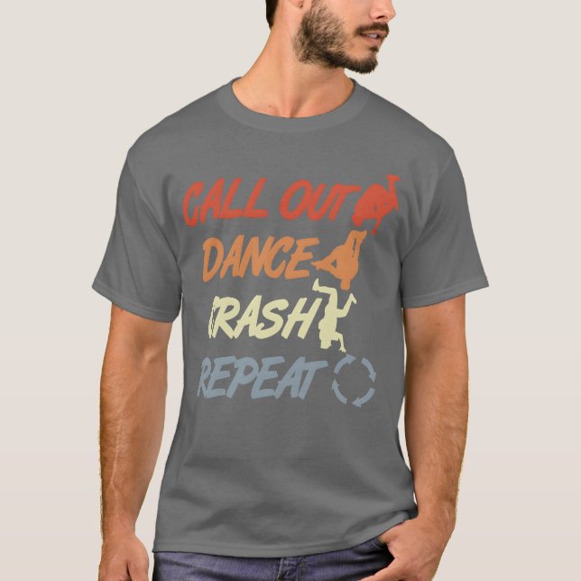 Camiseta Vintage Breakdancing Quote vintage (Frente)