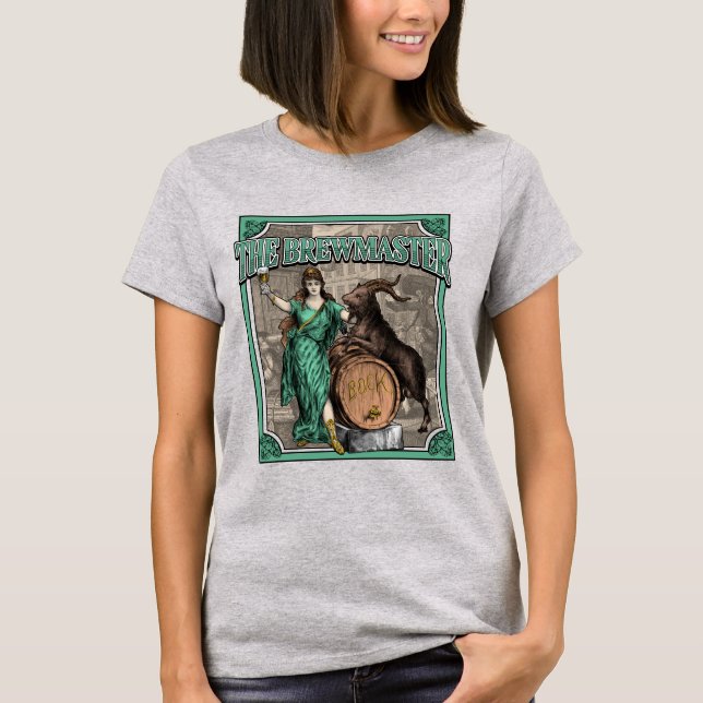 Camiseta Vintage Brewmaster Woman and Goat (Frente)