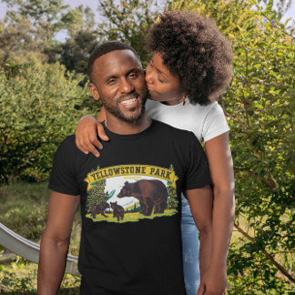 Camiseta Vintage Brown Bears no Parque Nacional de Yellowst