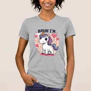 Camiseta Vintage Bruh Eu Tenho 8 Aniversário de Unicórnio F