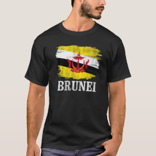 Camiseta Vintage Brunei Flag Para Bruneian