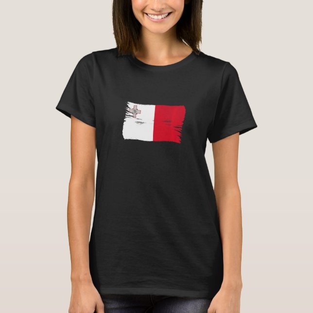 Camiseta Vintage Brussel Estilo Malta Flag (Frente)