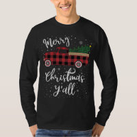 Vintage Buffalo Xadrez Red Truck Feliz Natal Y'